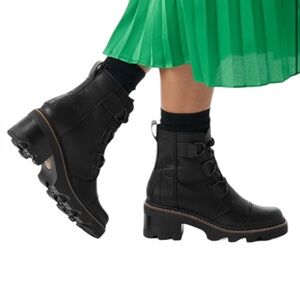 Sorel Joan Now Waterproof Black Combat Boots – 10.5